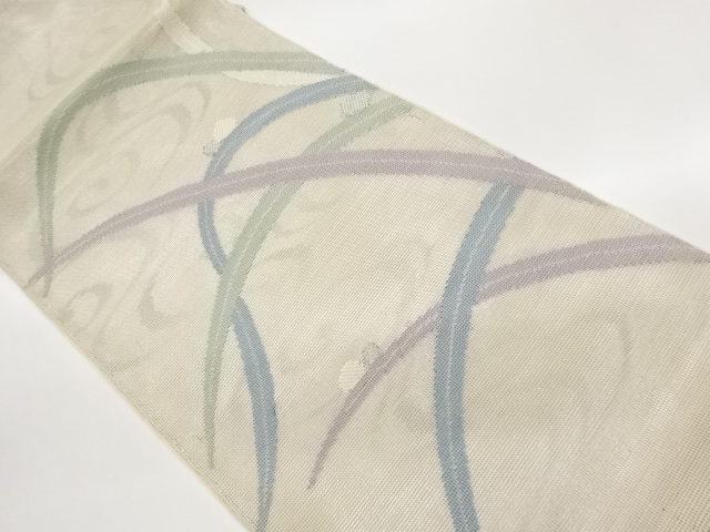 JAPANESE FUKURO OBI FOR SUMMER / WOVEN GRASS